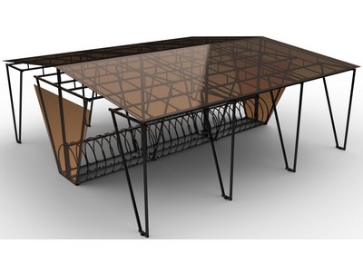 Велопарковка Шаттл с навесом