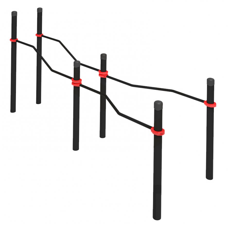 Брусья двойные разноуровневые с подъездом для коляски - вид 3