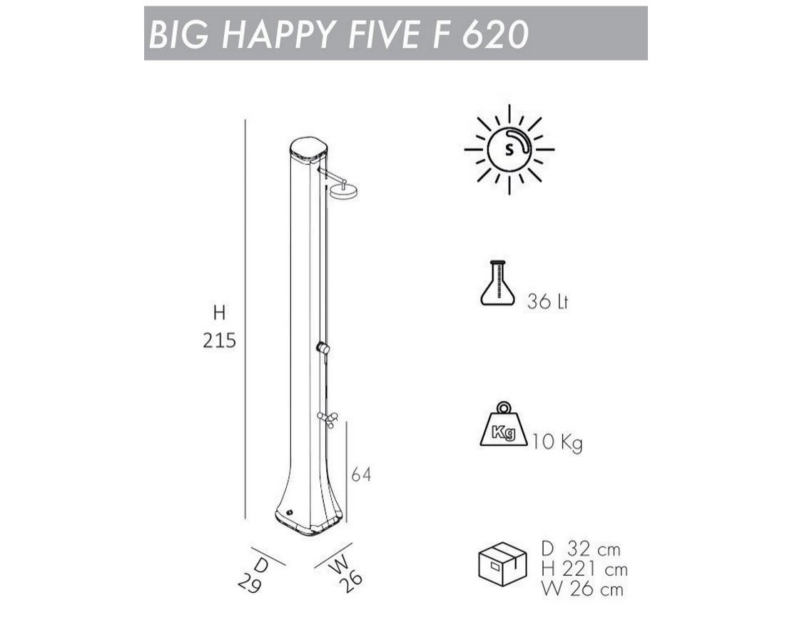 Душ солнечный Big Happy Five F 620 - вид 4