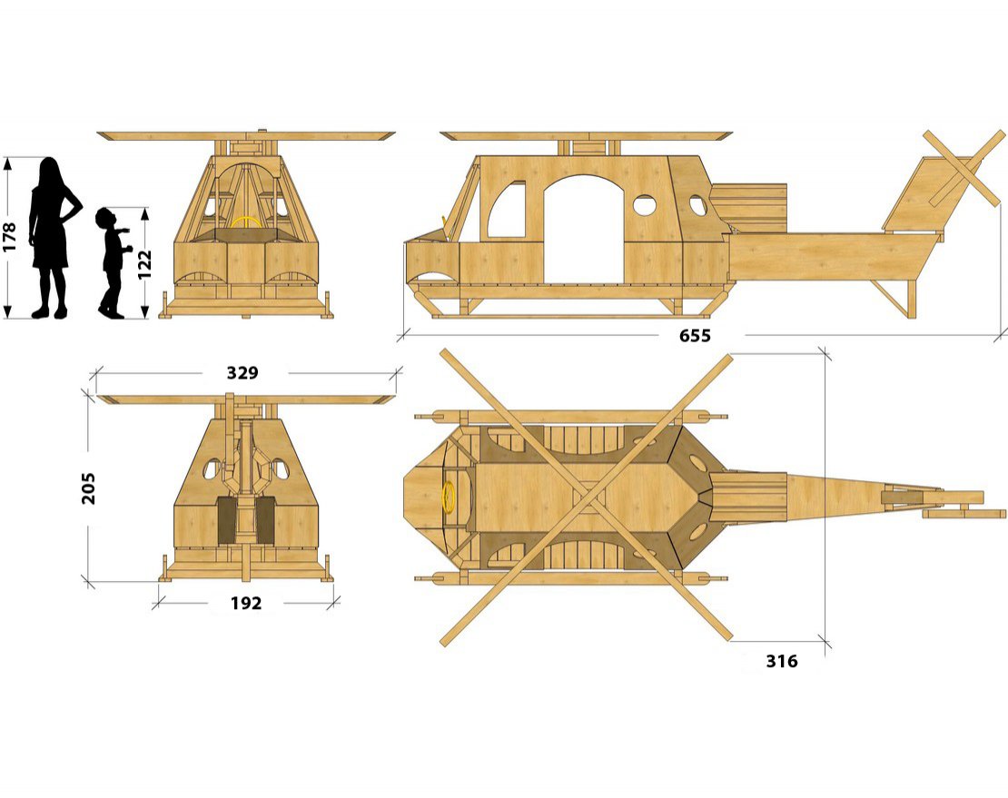 Игровой комплекс TORUDA WOOD Вертолет Павлуши - вид 3