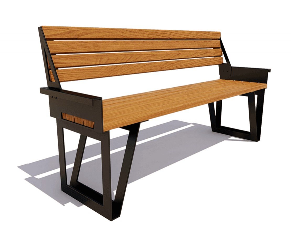 Парковая скамейка Ижевск, Лиственница - вид 5