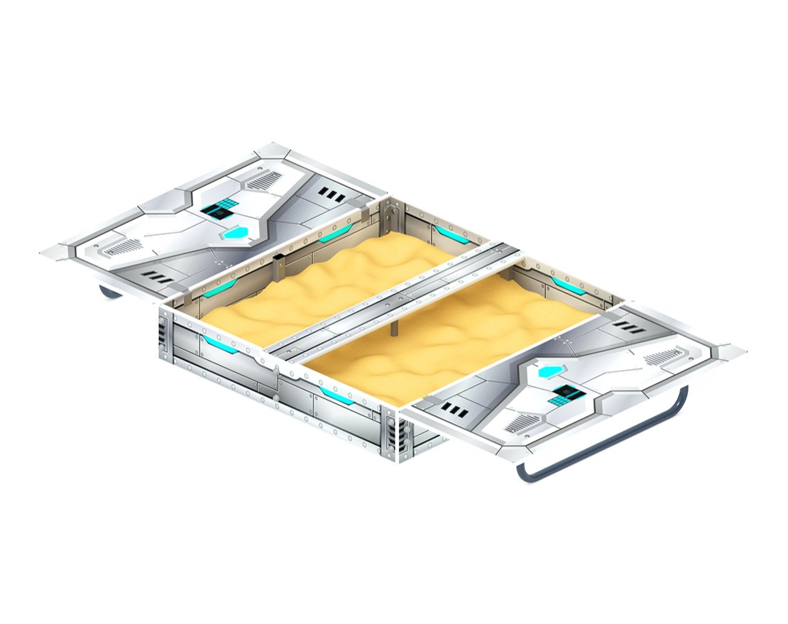 Песочница средняя Матрица-5 (с крышкой) - вид 5