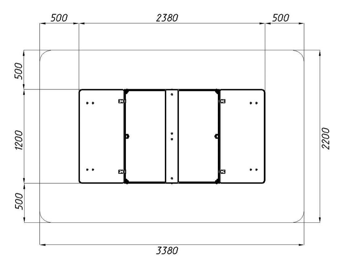 Песочница средняя Матрица-5 (с крышкой) - вид 3