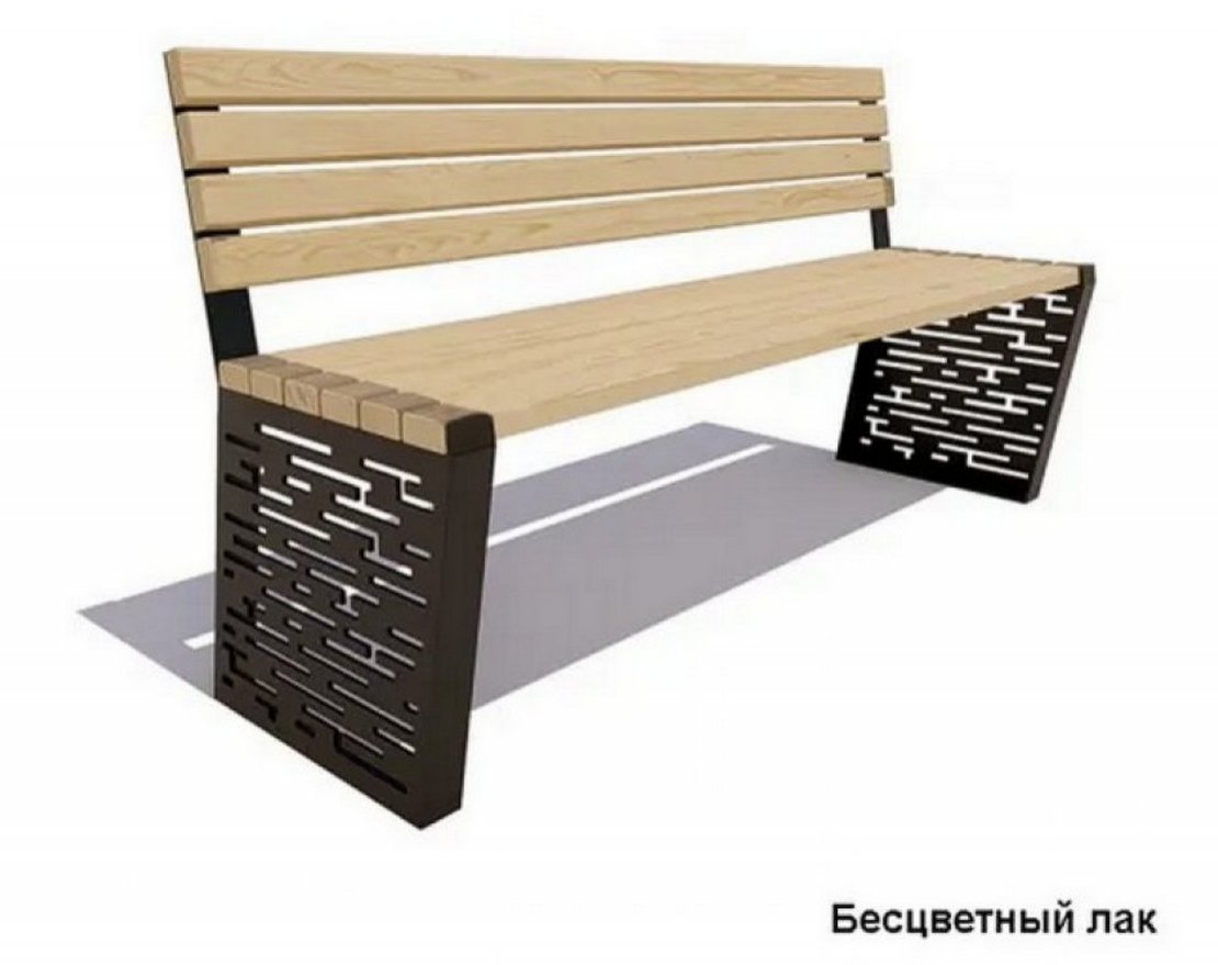 Скамейка парковая Дрезден (без подлокотников) Лиственница - вид 4