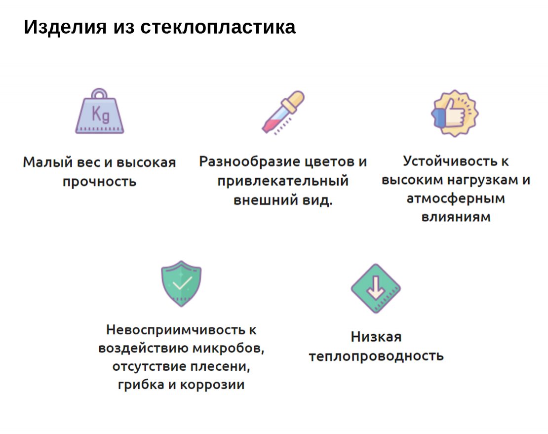 Скамья пристенная из стеклопластика - вид 2