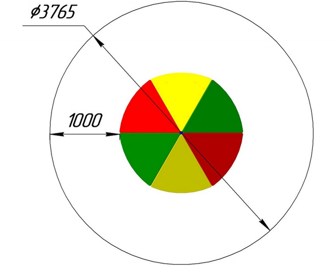 Столик с навесом и лавочками Солнечная палитра - вид 4